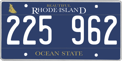 RI license plate 225962