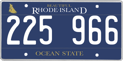 RI license plate 225966