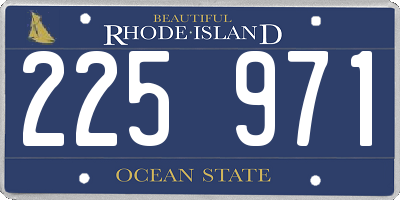 RI license plate 225971