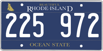 RI license plate 225972