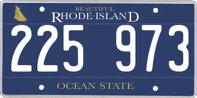 RI license plate 225973