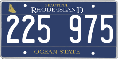 RI license plate 225975