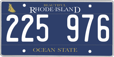 RI license plate 225976