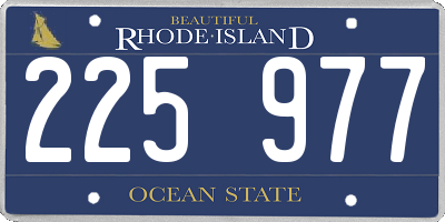 RI license plate 225977