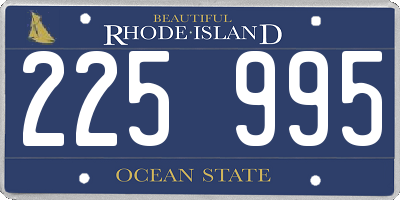 RI license plate 225995