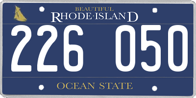 RI license plate 226050