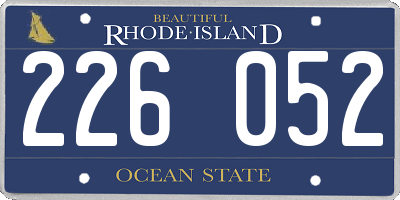 RI license plate 226052