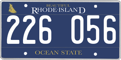 RI license plate 226056