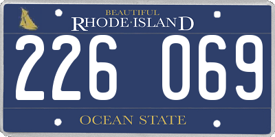 RI license plate 226069