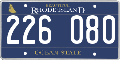 RI license plate 226080