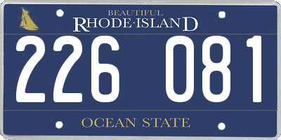RI license plate 226081