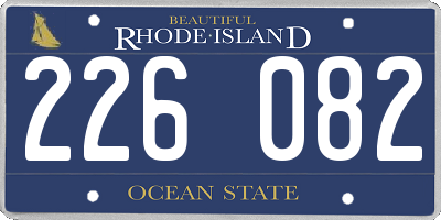 RI license plate 226082