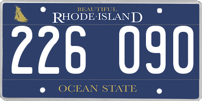 RI license plate 226090