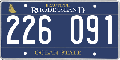 RI license plate 226091