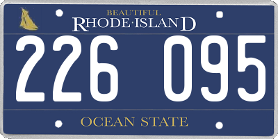 RI license plate 226095