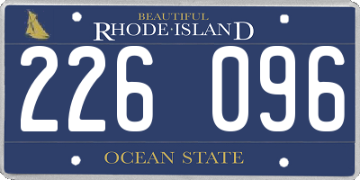 RI license plate 226096