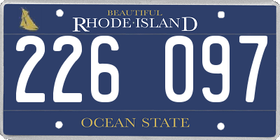 RI license plate 226097