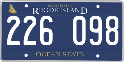 RI license plate 226098