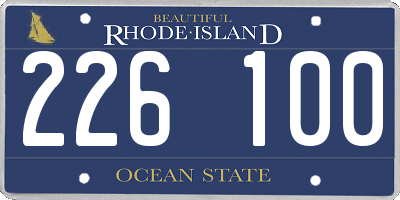 RI license plate 226100