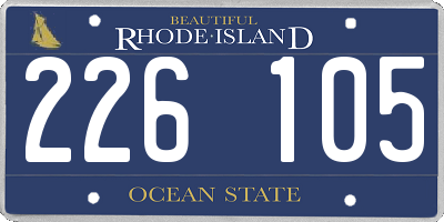 RI license plate 226105
