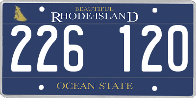 RI license plate 226120