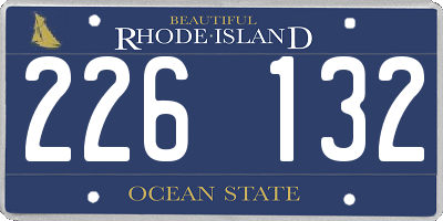 RI license plate 226132