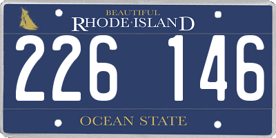RI license plate 226146