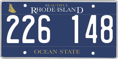RI license plate 226148