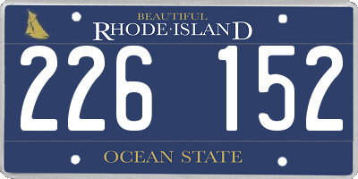 RI license plate 226152