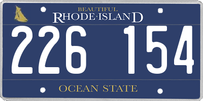 RI license plate 226154