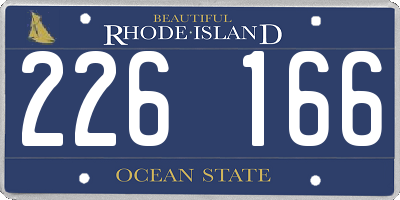 RI license plate 226166