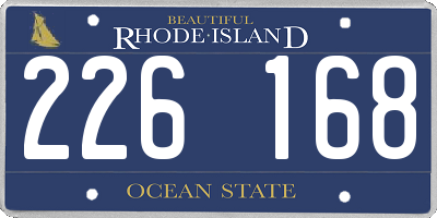 RI license plate 226168