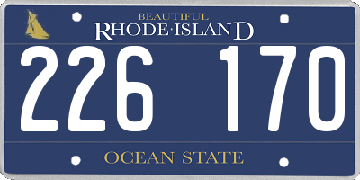 RI license plate 226170