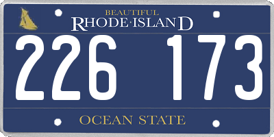 RI license plate 226173