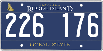 RI license plate 226176