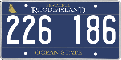 RI license plate 226186