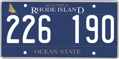 RI license plate 226190