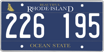 RI license plate 226195