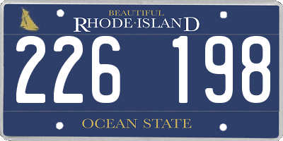 RI license plate 226198