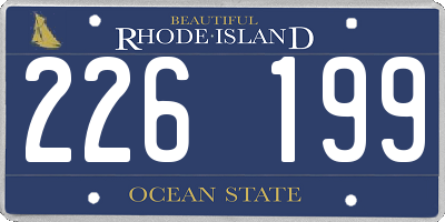 RI license plate 226199