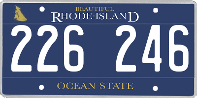 RI license plate 226246