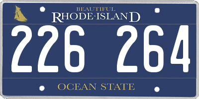 RI license plate 226264
