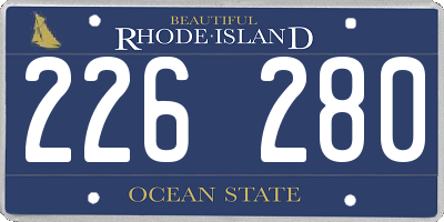 RI license plate 226280