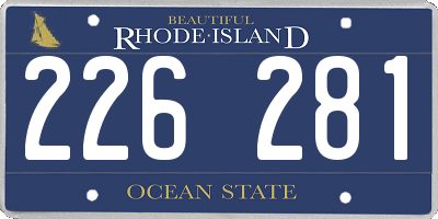RI license plate 226281