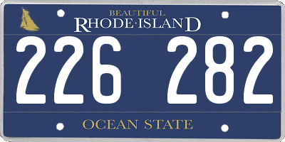 RI license plate 226282