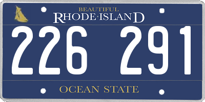 RI license plate 226291