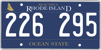 RI license plate 226295