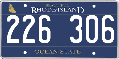 RI license plate 226306