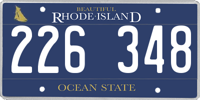 RI license plate 226348