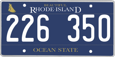 RI license plate 226350